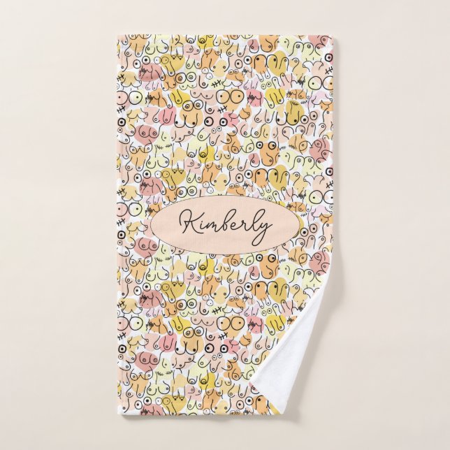 yellow pastel woman hand towel (Hand Towel)