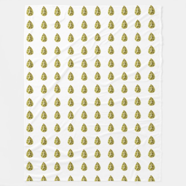 Yellow Pattern Fleece Blanket (Front)