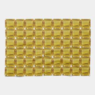 Yellow Pattern Tea Towel