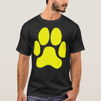Yellow Paw Print for Dog Lovers  T-Shirt