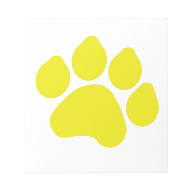 Yellow Paw Print Notepad (Front)