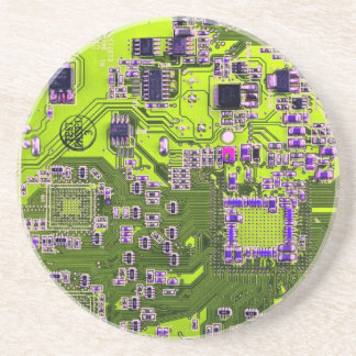 Yellow PCB Circuit Board Design for IT Pros Coaster