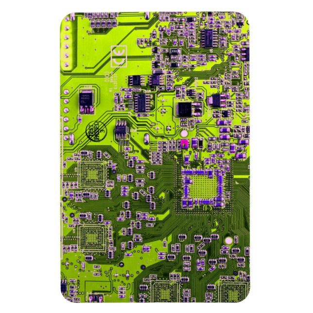 Yellow PCB Circuit Board Design for IT Pros Magnet (Vertical)