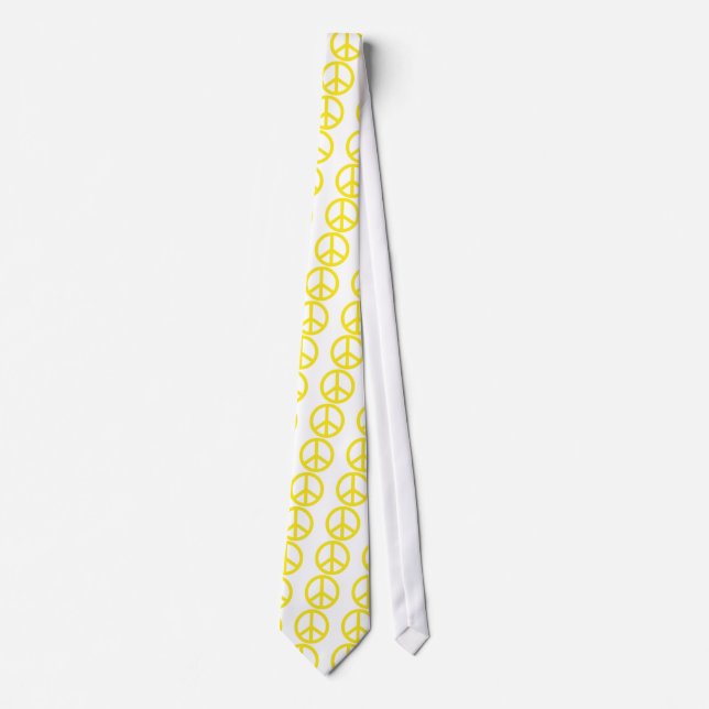 Yellow Peace Sign Tie (Front)