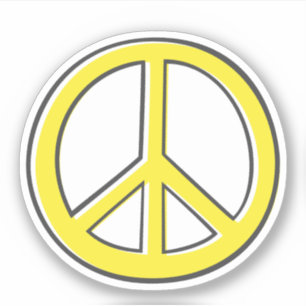 Yellow peace symbol