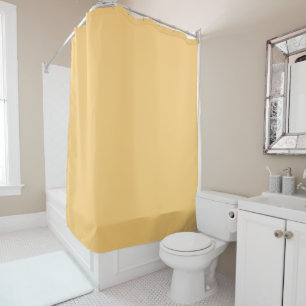 Yellow Peach Solid Colour Shower Curtain