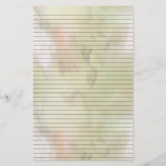 Yellow Peach Swirl Stationery w/ Optional Lines