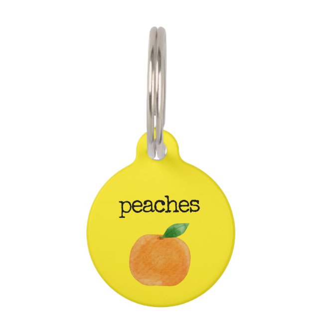 Yellow Peaches Pet Pet Tag (Front)