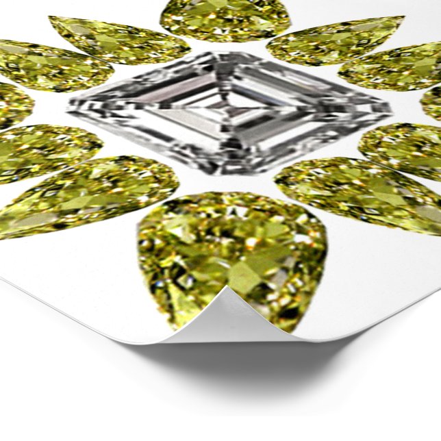 Yellow Pear Diamond Poster (Corner)