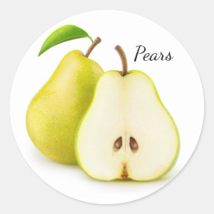 Yellow pears classic round sticker