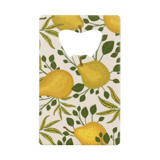 Yellow Pears Leaves White Background
