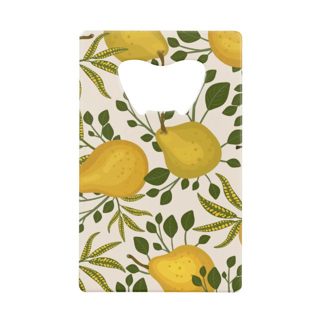 Yellow Pears Leaves White Background (Front)