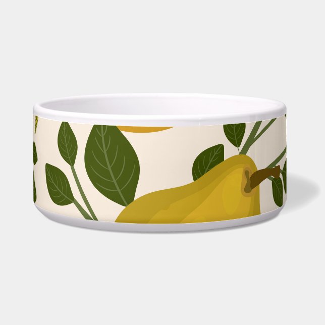 Yellow Pears Leaves White Background (Front)
