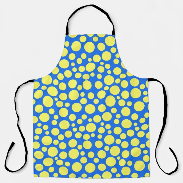 Yellow peas on a sky blue background apron (Front)