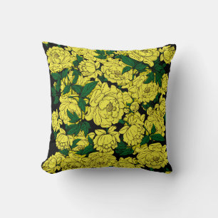 Yellow Peonies Cushion