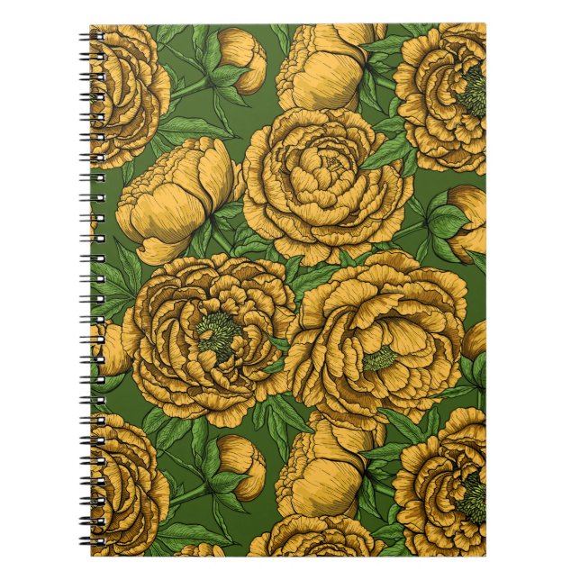 Yellow peony bouquet notebook (Front)