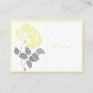 Yellow Peony on White Enclosure Card