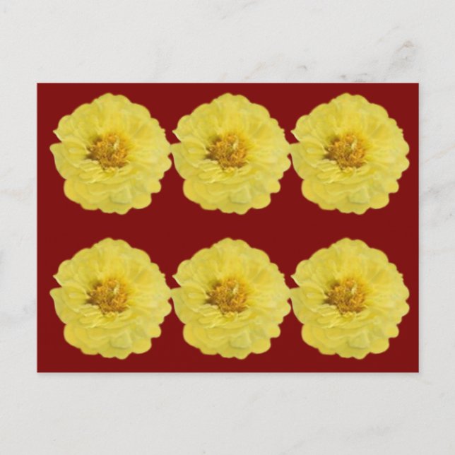 Yellow Peony Postcard. 黄色い牡丹のポストカード。 Postcard (Front)