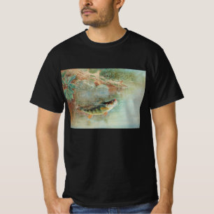 Yellow Perch by S.A. Kilbourne, Vintage Fish T-Shirt