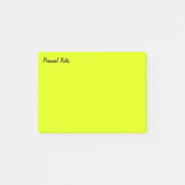 Yellow Personal Post-it Notes (Front)