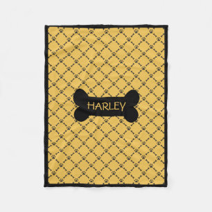 Yellow Personalised Doggie Blanket