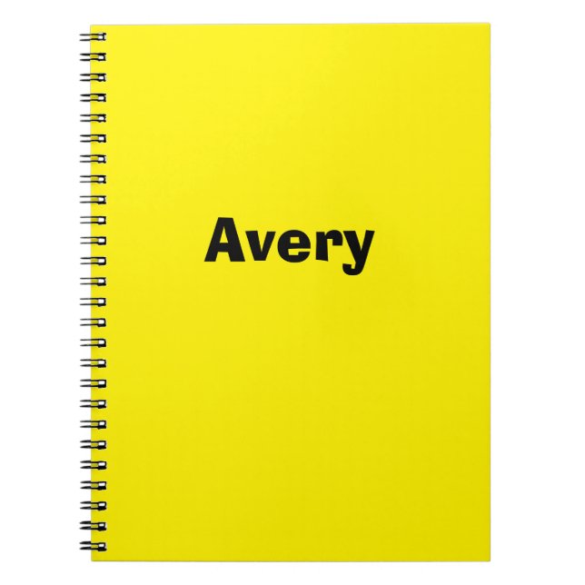 Yellow Personalised Notebook (Front)
