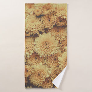 YELLOW PETALED FLOWERS BATH TOWEL