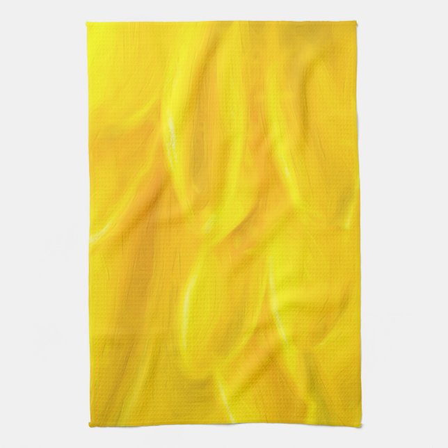 Yellow Petals Kitchen Towel 16" x 24" (Vertical)