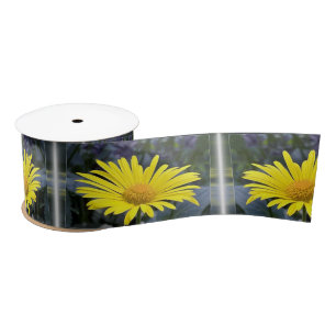 Yellow petals satin ribbon