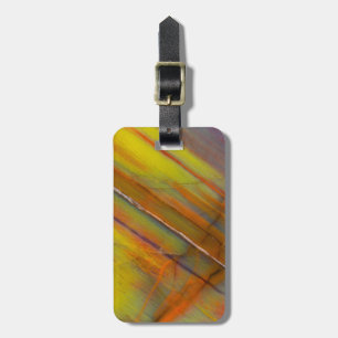 Yellow Petrified Wood Luggage Tag