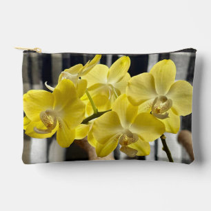 Yellow Phalaenopsis Orchid Flowers Accessory Pouch