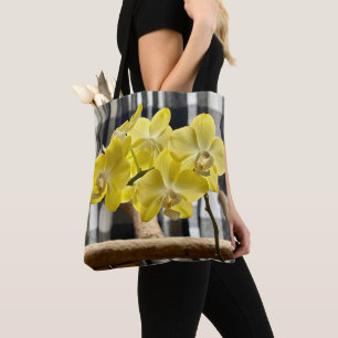 Yellow Phalaenopsis Orchid Flowers Tote Bag