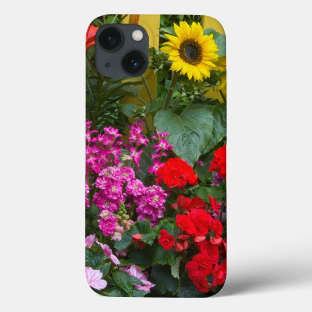 Yellow picket fence with flower garden in Case-Mate iPhone case (Back)