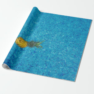 Yellow pineapple fruit wrapping paper