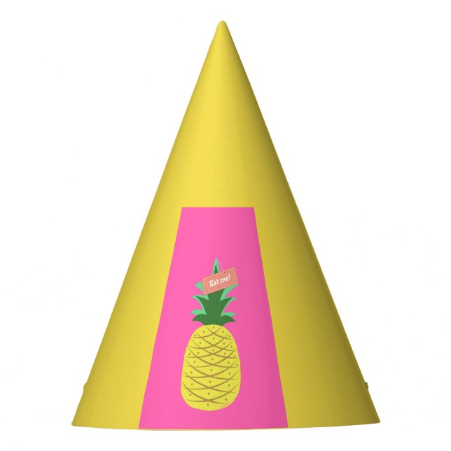 Yellow pineapple party hat (Front)