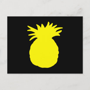 Yellow Pineapple Silhouette Postcard