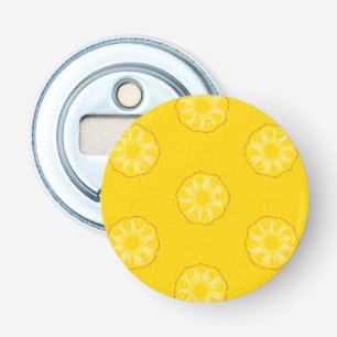 Yellow Pineapple Slices Pattern Bottle Opener