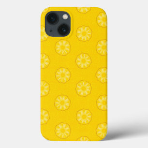 Yellow Pineapple Slices Pattern iPhone 13 Case