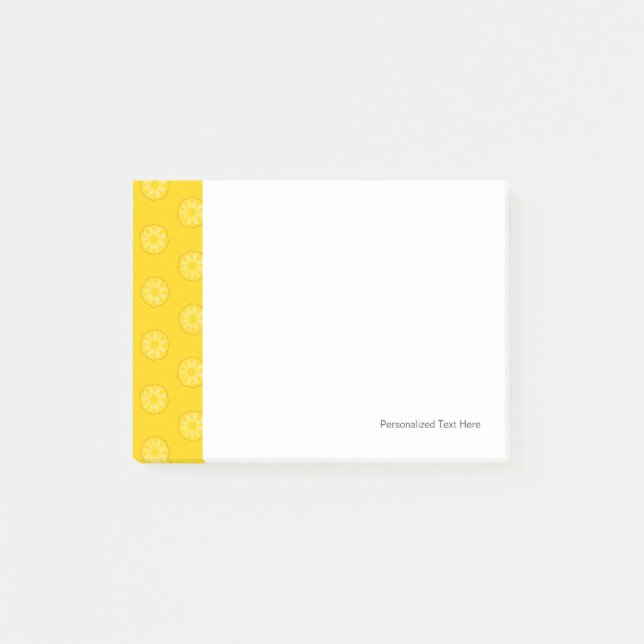 Yellow Pineapple Slices Pattern Post-it Notes (Front)