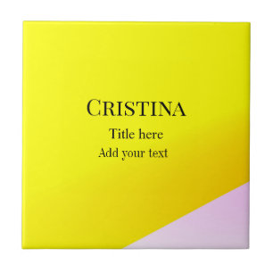 Yellow pink abstract add name title text pattern p tile