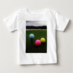 yellow pink and blue, Golf Balls Baby T-Shirt