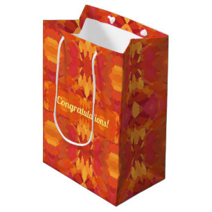 Yellow, Pink and Orange Kaleidoscope Medium Gift Bag