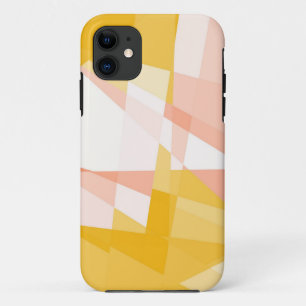 Yellow, Pink and white cubism crystal seamless iPhone 11 Case