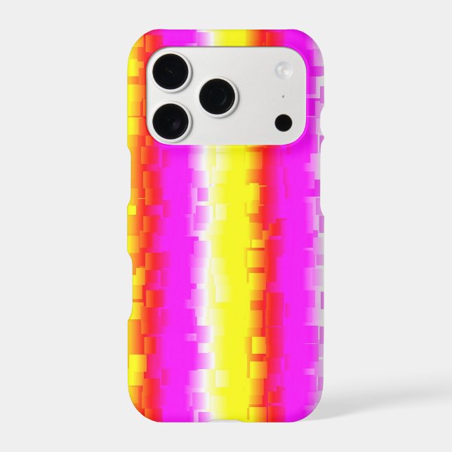 Yellow Pink Artdeco Rainbow Stripes (Back)