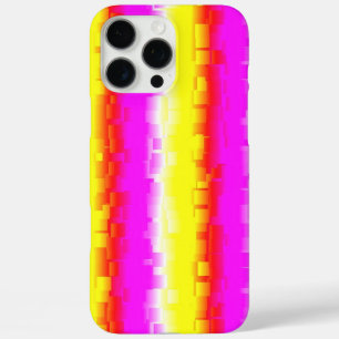 Yellow Pink Artdeco Rainbow Stripes iPhone 16 Pro Max Case