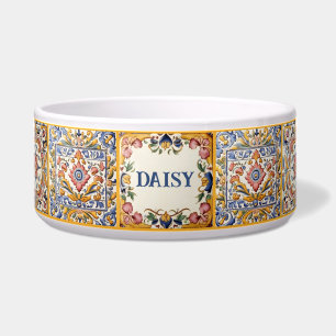 Yellow Pink & Blue Mediterranean Tile Custom Pet