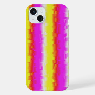 Yellow Pink Broken Glass Rainbow Stripes iPhone 15 Plus Case