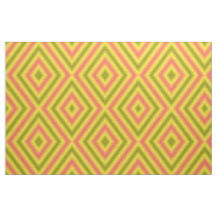 yellow pink Fabric