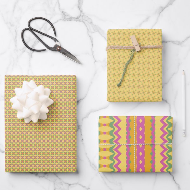 Yellow Pink Green Paper pack 18 (Front)