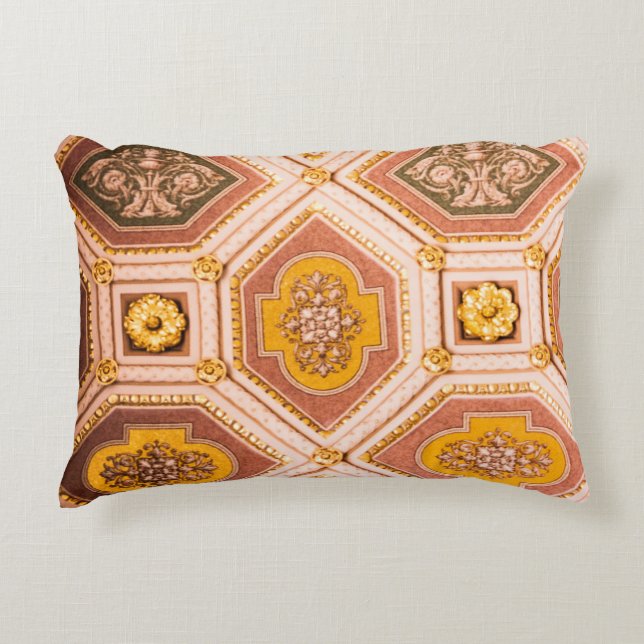 Yellow Pink Hungarian Architecture  Decorative Cushion (Front)